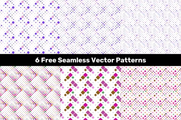 6 Free Seamless Colored Square Patterns