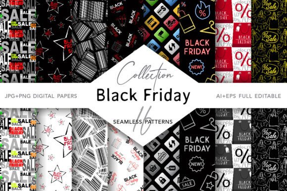 Black Friday Seamless Patterns