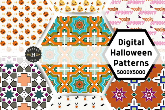 Bring Modern Magic to Your Halloween Decor with Geometric Digital Patterns