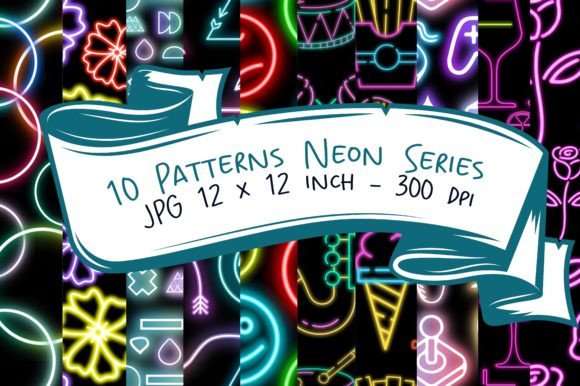 Bundle Patterns Neon Series: Vibrant, Versatile Digital Paper for Creative Professionals