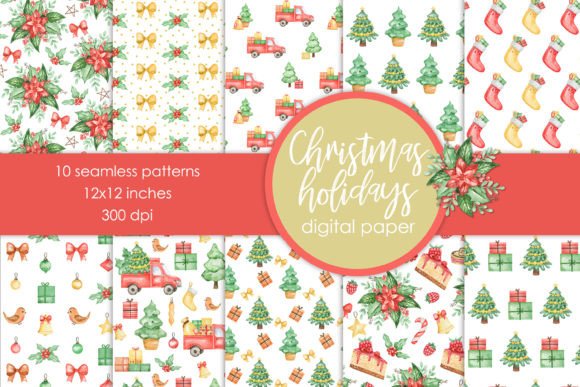 Christmas Seamless Patterns Bundle