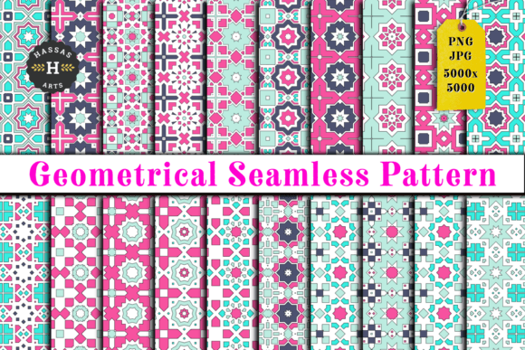 Geometrical Seamless Patterns Bundle 02