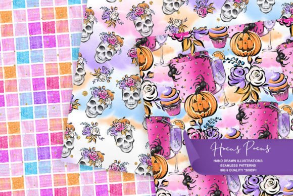 Halloween Digital Paper, Scary Patterns