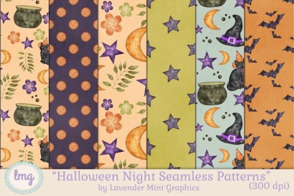 Halloween Nights Seamless Patterns