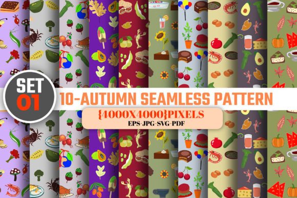 Seamless Autumn Digital Paper Patterns-2