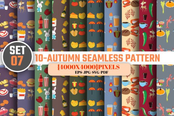 Seamless Autumn Digital Paper Patterns-7