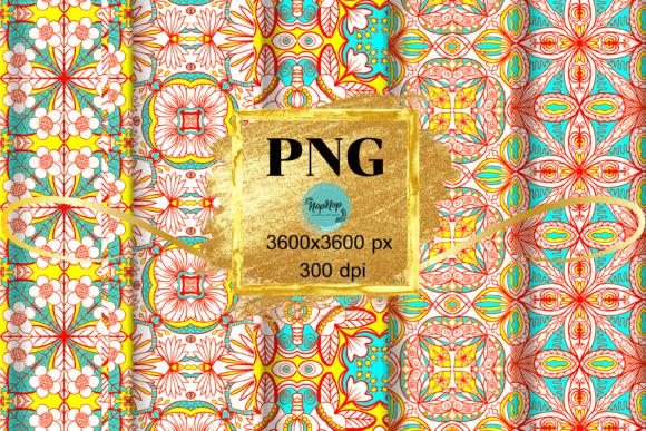 Seamless Mandala Patterns V.4: Vibrant, Versatile, and Ready for Real-World Design